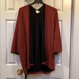 Plus Size Chevron Design Poncho